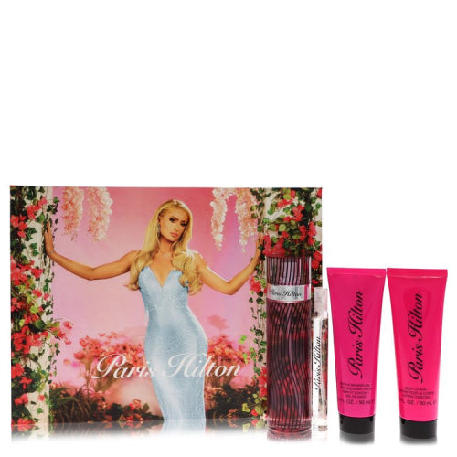 Paris Hilton by Paris HiltonGift Set -- 3.4 oz Eau De Parfum Spray + 3 oz Body Lotion + 3 oz Shower Gel + .34 oz  Mini EDP SprayWomen(cologne, perfume, fragrance)