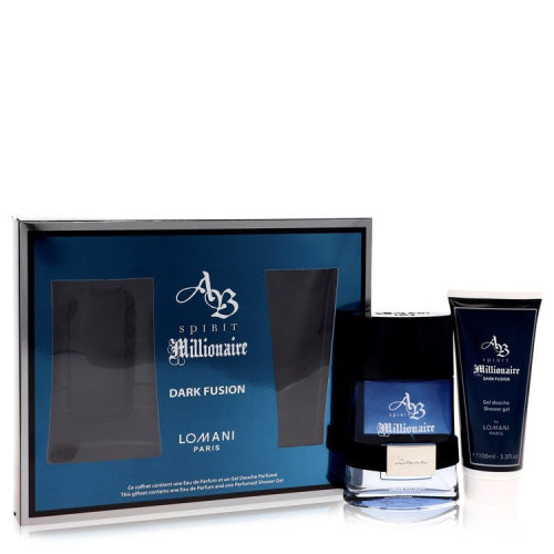 Spirit Millionaire Dark Fusion by LomaniGift Set -- 3.3 oz Eau De Parfum Spray + 3.3 oz Shower GelMen(cologne, perfume, fragrance)