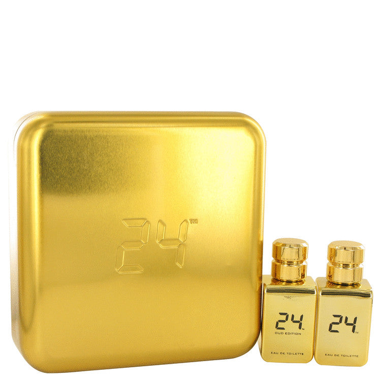 24 Gold Oud Edition Gift Set By Scentstory 24 Gold 1.7 oz Eau De Toilette Spray + 24 Gold Oud 1.7 oz Eau De Toilette Spray