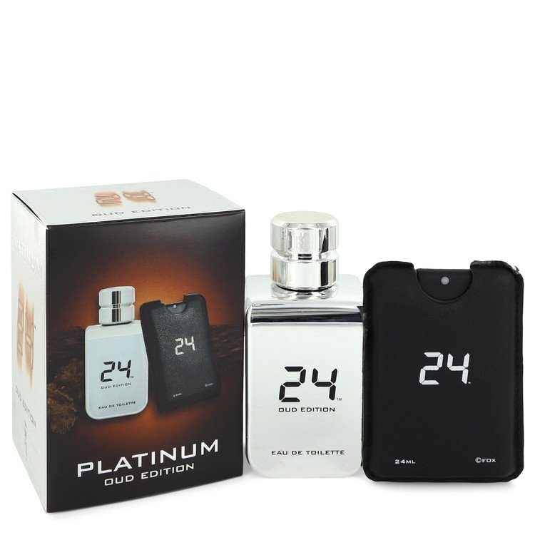 24 Platinum Oud Edition Eau De Toilette Concentree Spray  + 0.8 oz {Pocket Spray (Unisex) By Scentstory 3.4 oz Eau De Toilette Concentree Spray  + 0.8 oz {Pocket Spray