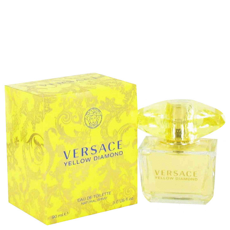 Versace Yellow Diamond Gift Set By Versace Miniature Collection Includes Crystal Noir, Bright Crystal, Yellow Diamond, Bright Crystal Absolu and Yellow Diamond Intense