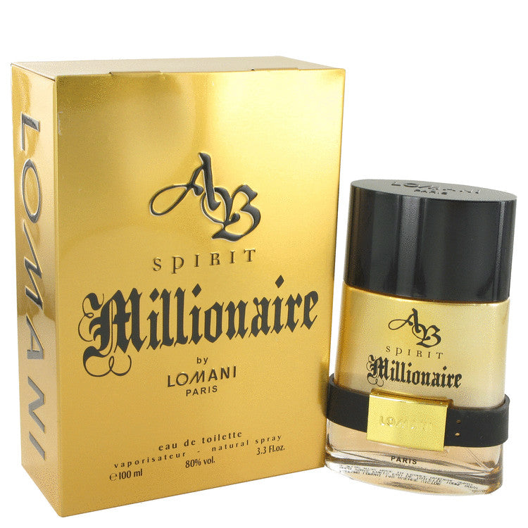 Spirit Millionaire Eau De Toilette Spray By Lomani 3.3 oz Eau De Toilette Spray