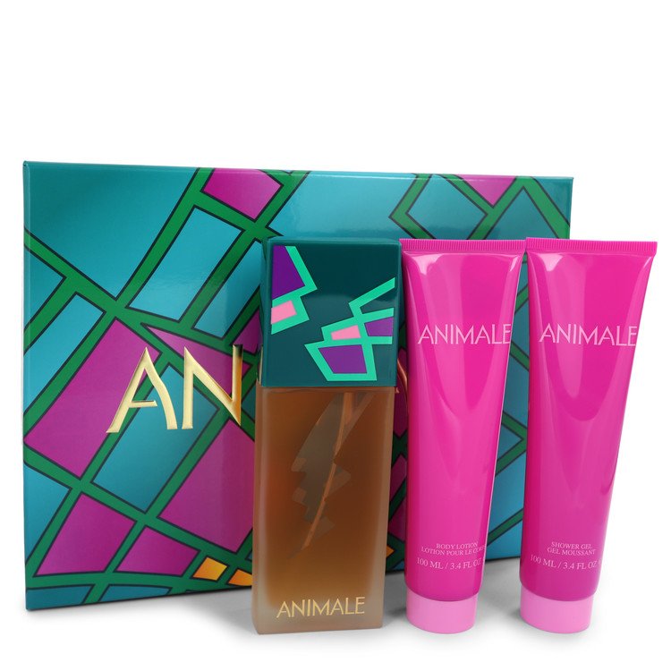 Animale Gift Set By Animale 3.4 oz Eau De Parfum Spray + 3.4 oz Shower Gel + 3.4 oz Body Lotion