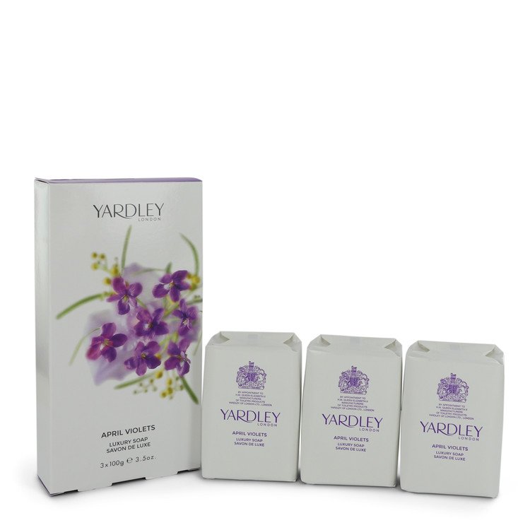 April Violets 3 x 3.5 oz Soap By Yardley London 3.5 oz 3 x 3.5 oz Soap