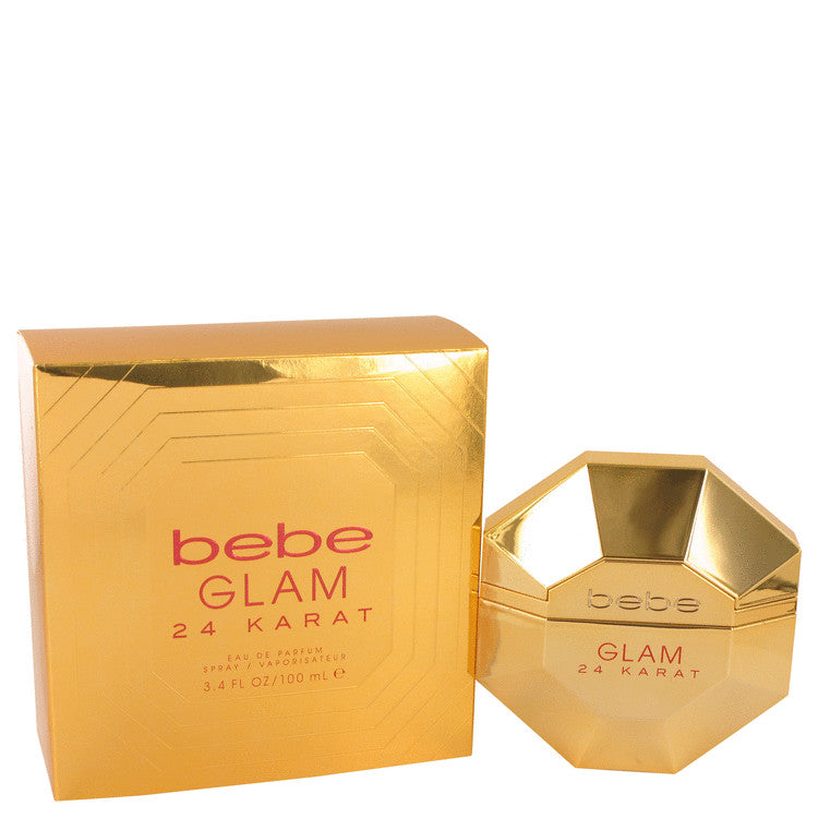 Bebe Glam 24 Karat Eau De Parfum Spray By Bebe 3.4 oz Eau De Parfum Spray