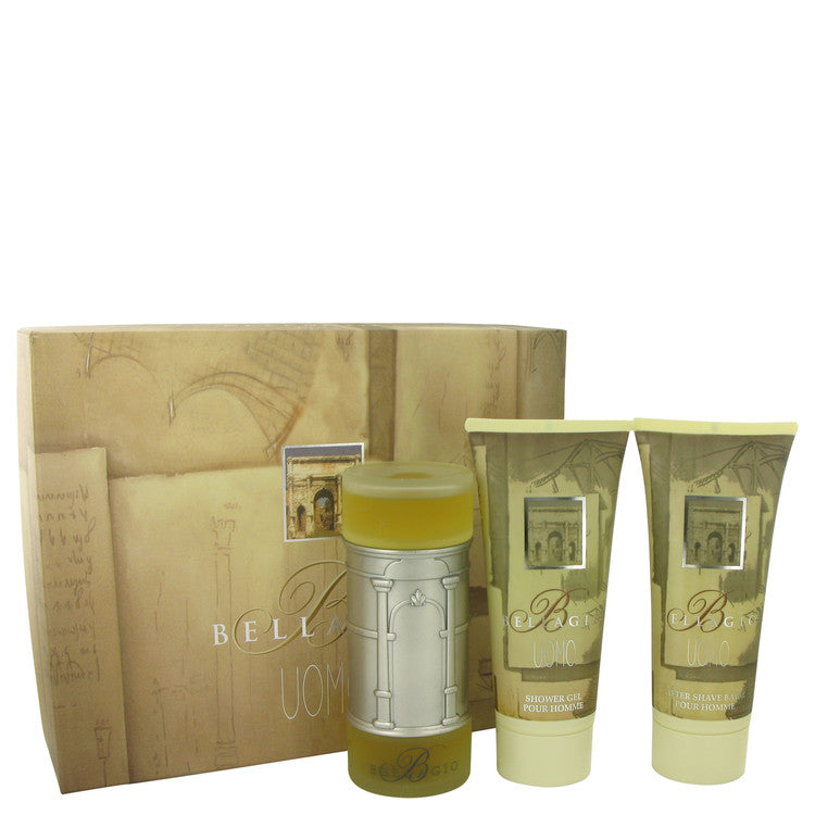 Bellagio Gift Set By Bellagio 3.4 oz Eau De Toilette Spray + 6.8 oz Shower Gel + 6.8 oz After Shave Balm