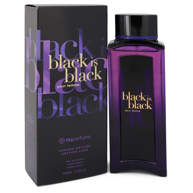 Black Is Black Eau De Parfum Spray By Nu Parfums 3.3 oz Eau De Parfum Spray