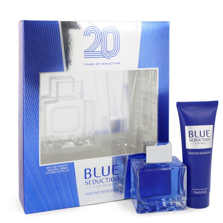 Blue Seduction Gift Set By Antonio Banderas 3.4 oz Eau DE Toilette Spray + 2.5 oz After Shave Balm
