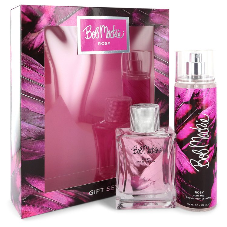 Bob Mackie Rosy Gift Set By Bob Mackie 3.4 oz. Eau De Toilette Spray + 8.4 oz Body Mist