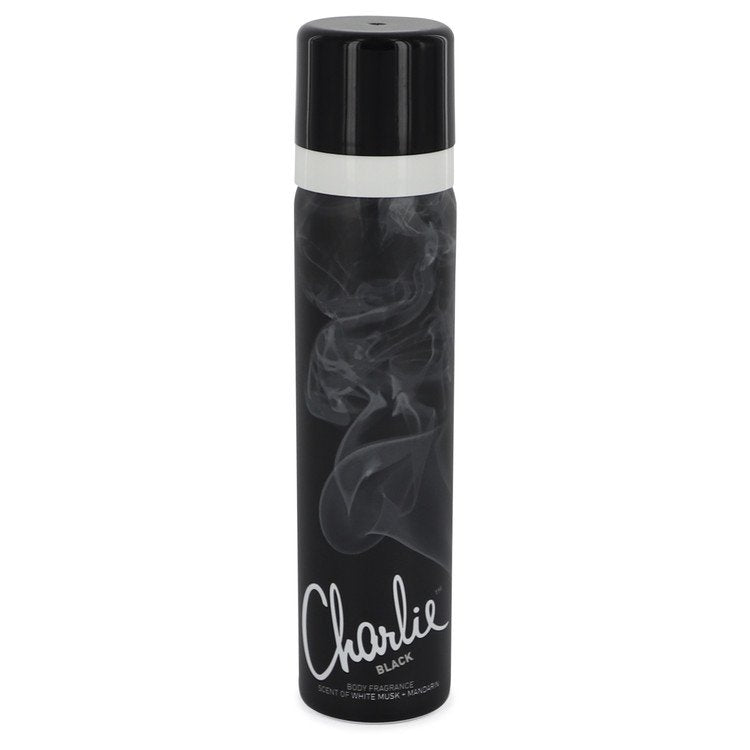 Charlie Black Body Fragrance Spray By Revlon 2.5 oz Body Fragrance Spray