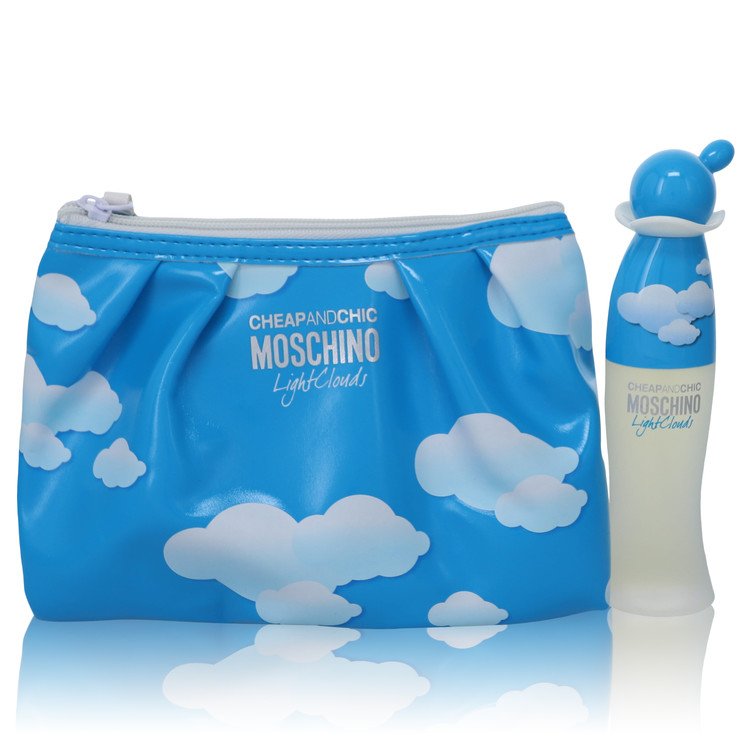 Cheap & Chic Light Clouds Gift Set By Moschino 1.7 oz Eau De Toilette Spray with Free Cosmetic Pouch