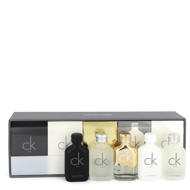 Ck One Gift Set By Calvin Klein Deluxe Travel Set Includes Two CK One Travel Mini's Plus one of each of CK Be, CK One Gold and CK All all in .33 oz Travel Size Mini's