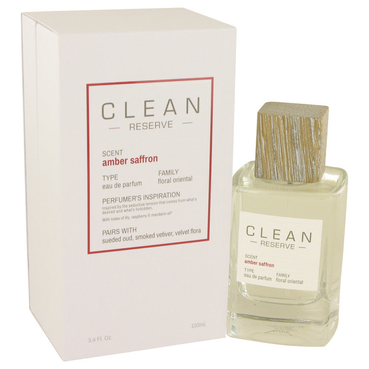 Clean Amber Saffron Eau De Parfum Spray By Clean 3.4 oz Eau De Parfum Spray