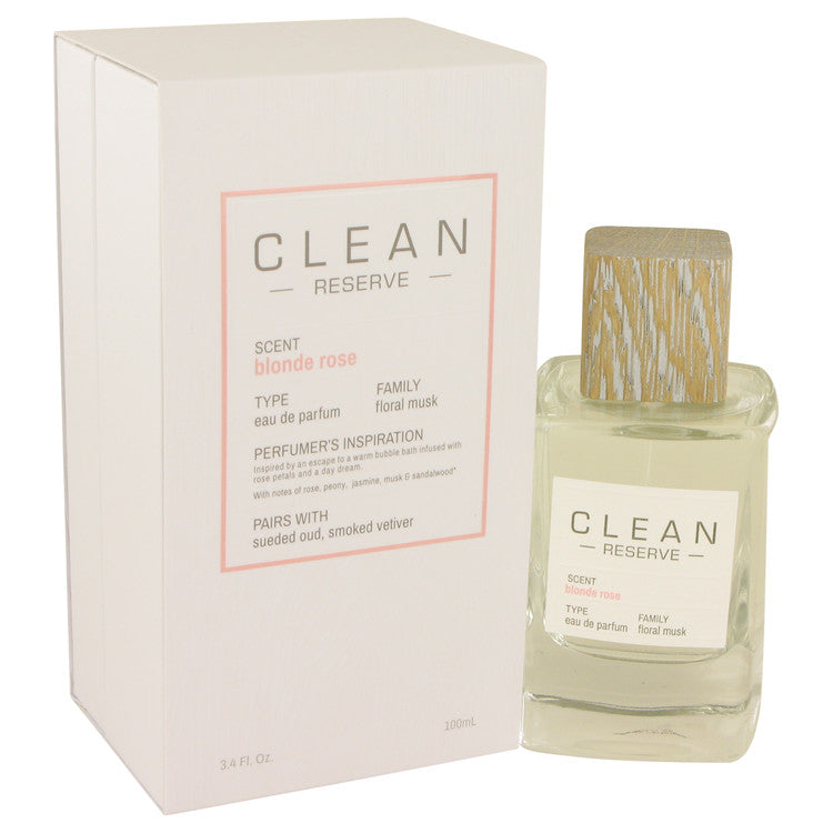 Clean Blonde Rose Eau De Parfum Spray By Clean 3.4 oz Eau De Parfum Spray