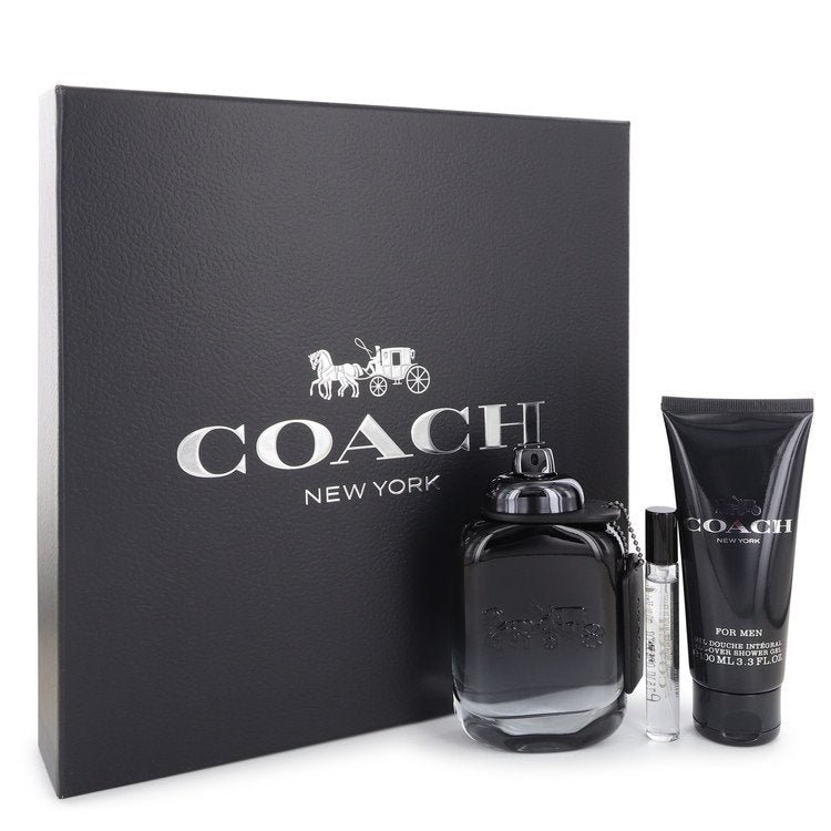 Coach Gift Set By Coach 3.3 oz Eau De Toilette Spray + .25 oz Mini EDT Spray + 3.3 oz Shower Gel