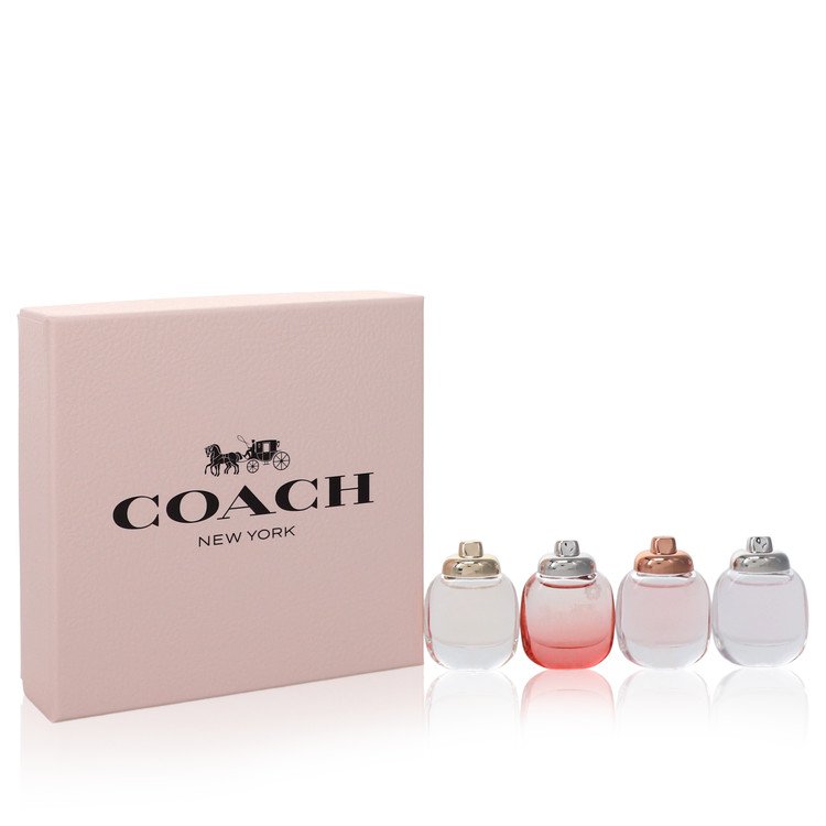 Coach Gift Set By Coach Coach .15 oz Mini EDP Spray + Coach .15 oz Mini EDT Spray + Coach Floral .15 oz Mini EDP + Coach Floral Blush .15 oz Mini EDP