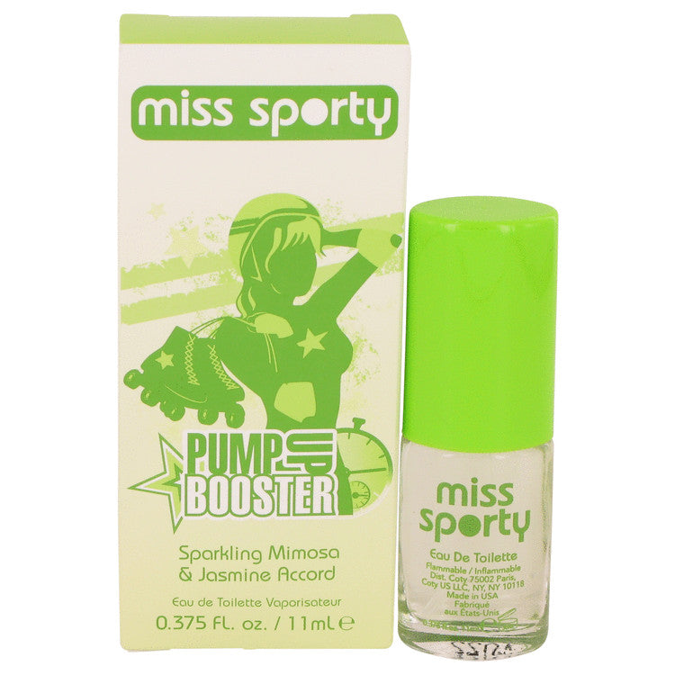 Miss Sporty Pump Up Booster Sparkling Mimosa & Jasmine Accord Eau De Toilette Spray By Coty 0.38 oz Sparkling Mimosa & Jasmine Accord Eau De Toilette Spray