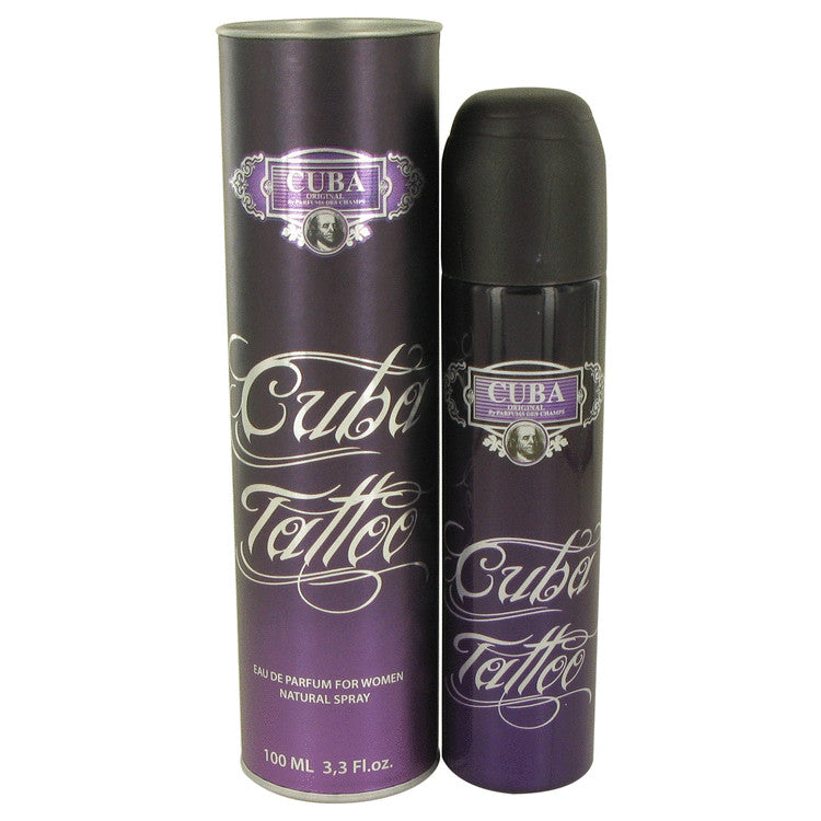 Cuba Tattoo Eau De Parfum Spray By Fragluxe 3.4 oz Eau De Parfum Spray