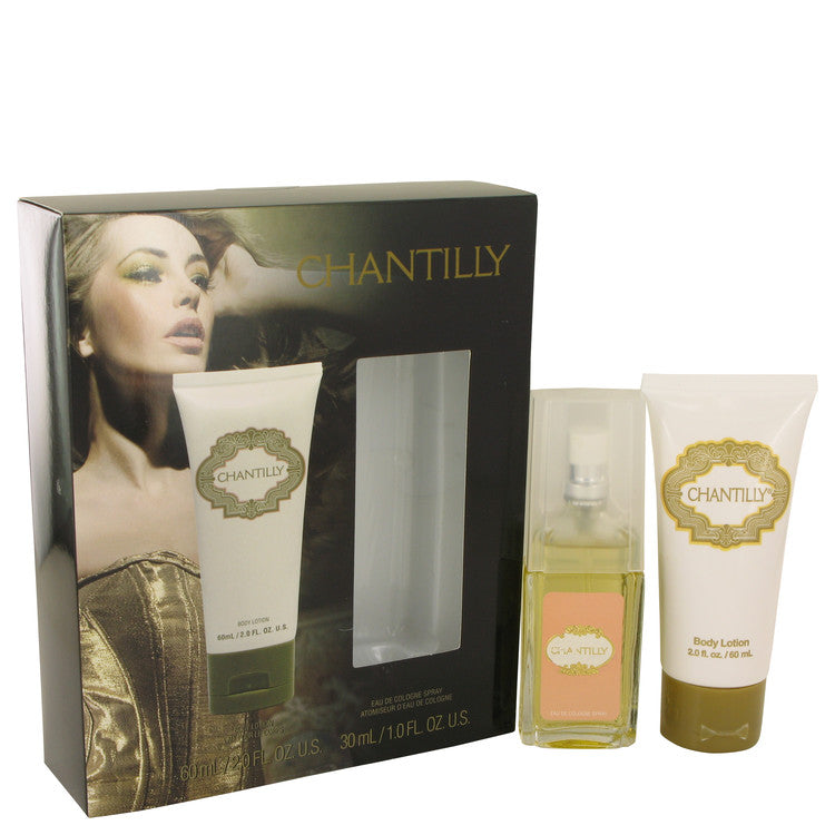 Chantilly Gift Set By Dana 1 oz Eau De Cologne Spray + 2 oz Body Lotion