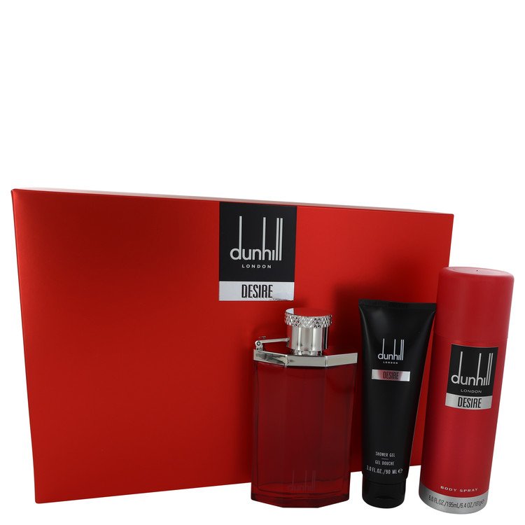 Desire Gift Set By Alfred Dunhill 3.4 oz Eau De Toilette Spray + 3 oz Shower Gel + 6.6 oz Body Spray