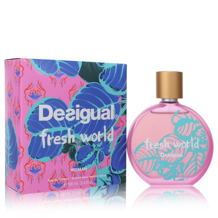 Desigual Fresh World Eau De Toilette Spray By Desigual 3.4 oz Eau De Toilette Spray