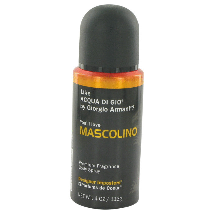 Designer Imposters Mascolino Body Spray By Parfums De Coeur 4 oz Body Spray