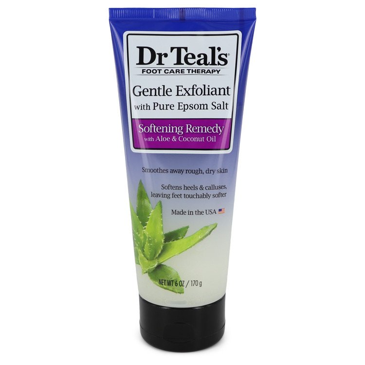 Dr Teal's Gentle Exfoliant With Pure Epson Salt Gentle Exfoliant with Pure Epsom Salt Softening Remedy with Aloe & Coconut Oil (Unisex) By Dr Teal's 6 oz Gentle Exfoliant with Pure Epsom Salt Softening Remedy with Aloe & Coconut Oil