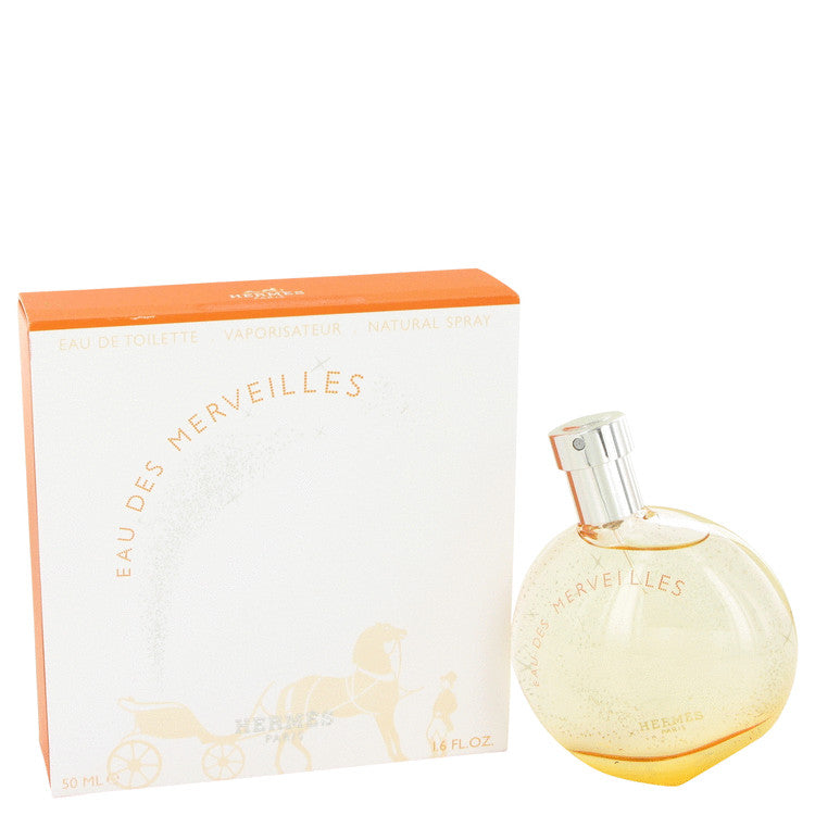 Eau Des Merveilles Eau De Toilette Spray By Hermes 1.6 oz Eau De Toilette Spray