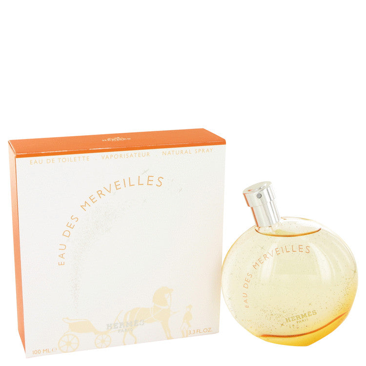 Eau Des Merveilles Eau De Toilette Spray By Hermes 3.4 oz Eau De Toilette Spray