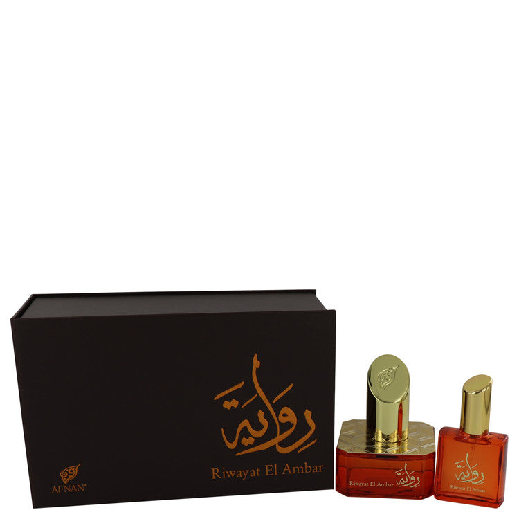 Riwayat El Ambar Eau De Parfum Spray + Free .67 oz Travel EDP Spray By Afnan 1.7 oz Eau De Parfum Spray + Free .67 oz Travel EDP Spray