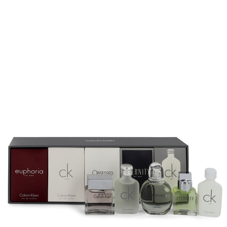 Eternity Gift Set By Calvin Klein Deluxe Fragrance Collection Includes CK One, Euphoria, CK All, Obsessed and Eternity