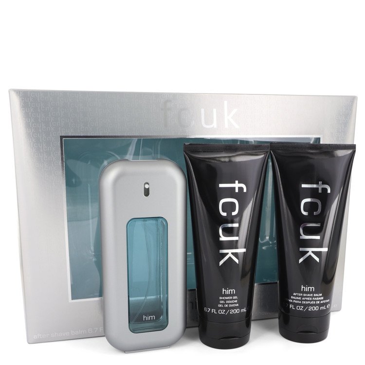 Fcuk Gift Set By French Connection 3.4 oz Eau De Toilette Spray + 6.7 oz After Shave Balm + 6.7 oz Shower Gel