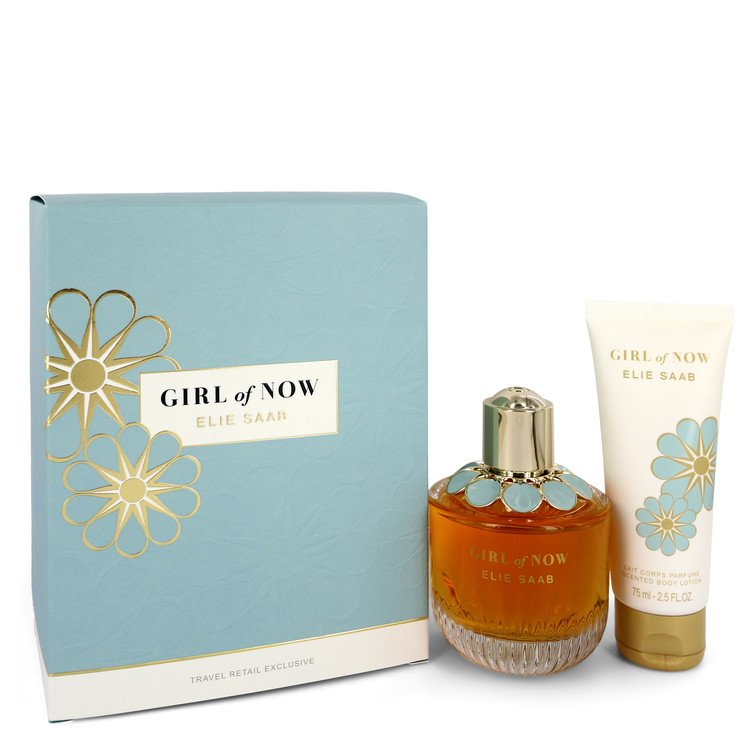 Girl Of Now Gift Set By Elie Saab 3 oz Eau De Parfum Spray + 2.5 oz Body Lotion