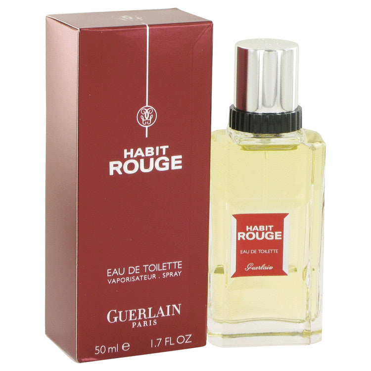 Habit Rouge Eau De Toilette Spray By Guerlain 1.7 oz Eau De Toilette Spray