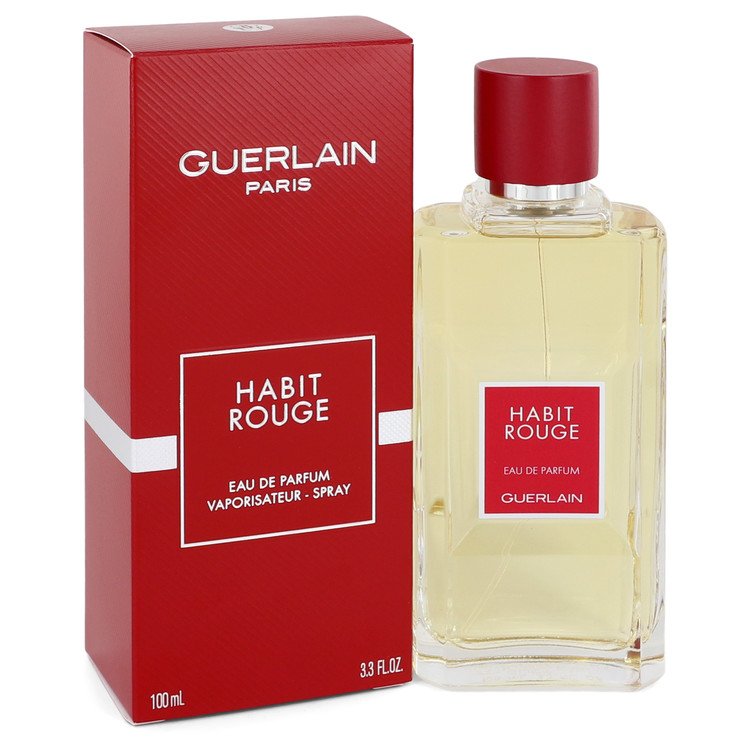 Habit Rouge Eau De Parfum Spray By Guerlain 3.3 oz Eau De Parfum Spray