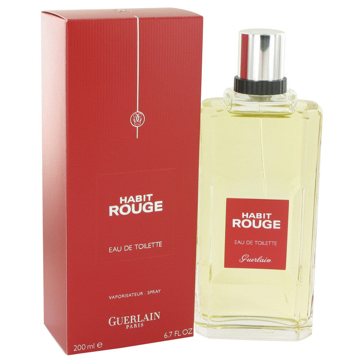 Habit Rouge Eau De Toilette Spray By Guerlain 6.8 oz Eau De Toilette Spray