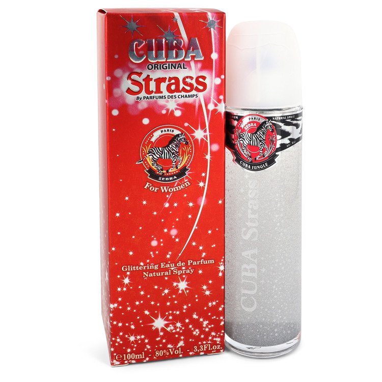 Cuba Strass Zebra Eau De Parfum Spray By Fragluxe 3.4 oz Eau De Parfum Spray