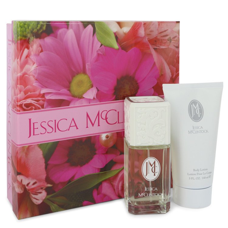 Jessica Mc Clintock Gift Set By Jessica McClintock 3.4 oz Eau De Parfum Spray + 5 oz Body Lotion