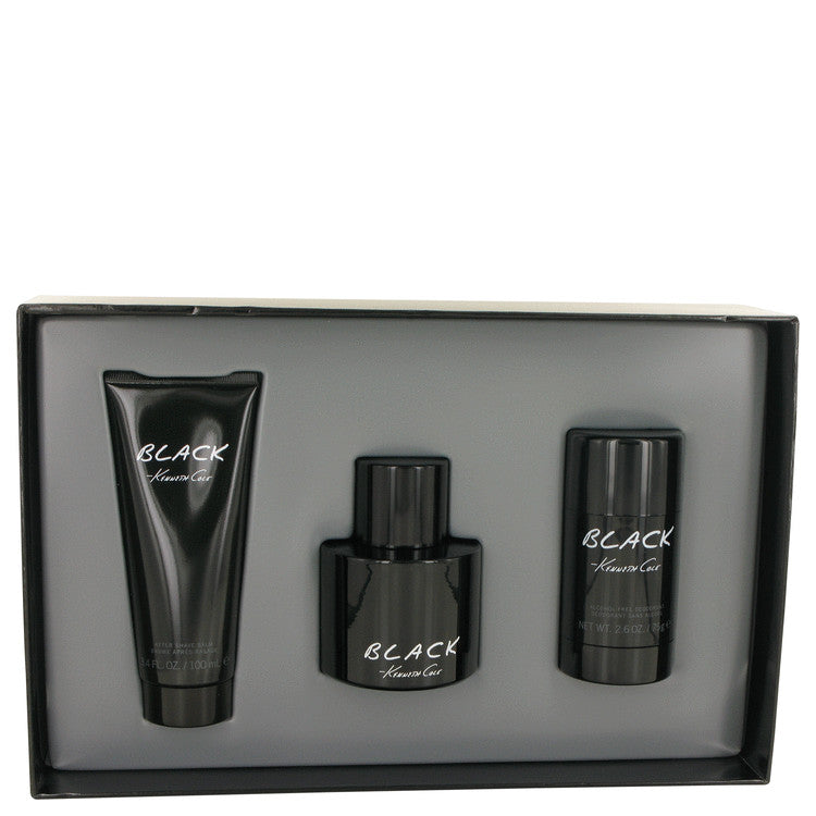 Kenneth Cole Black Gift Set By Kenneth Cole 3.4 oz Eau De Toilette Spray + 3.4 oz After Shave Balm + 2.6 oz Deodorant Stick