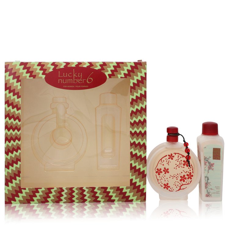 Lucky Number 6 Gift Set By Liz Claiborne 3.4 oz Eau De Parfum Spray + 3.4 oz Body Lotion