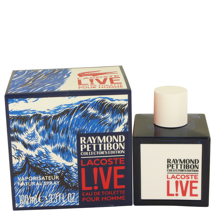 Lacoste Live Eau DE Toilette Spray (Limited Edition Raymond Pettibon Bottle) By Lacoste 3.4 oz Eau DE Toilette Spray