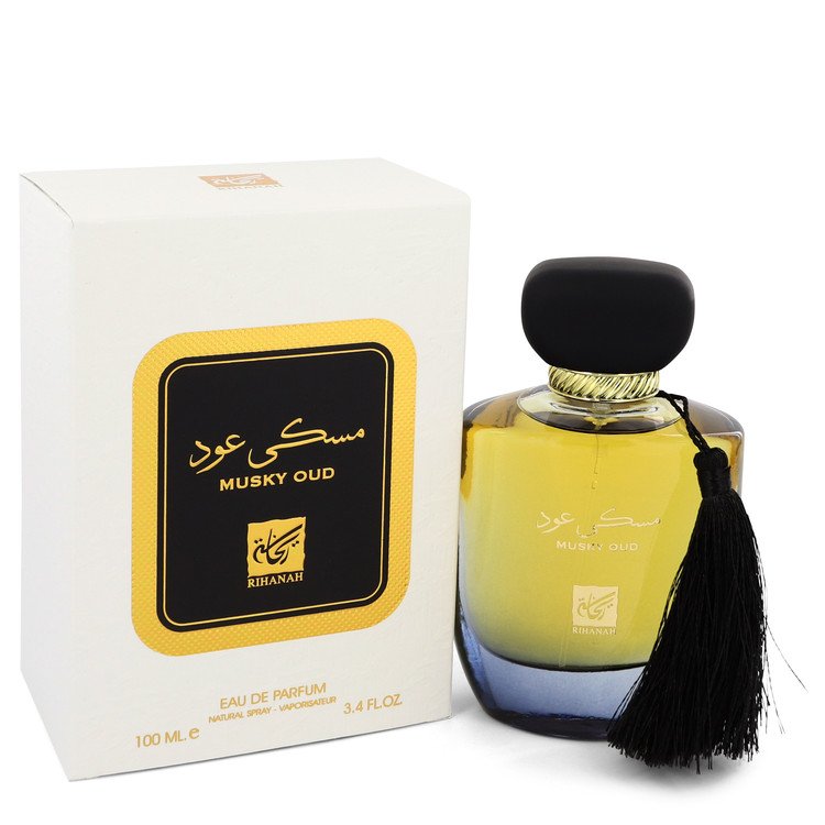 Musky Oud Eau De Parfum Spray (Unisex) By Rihanah 3.4 oz Eau De Parfum Spray