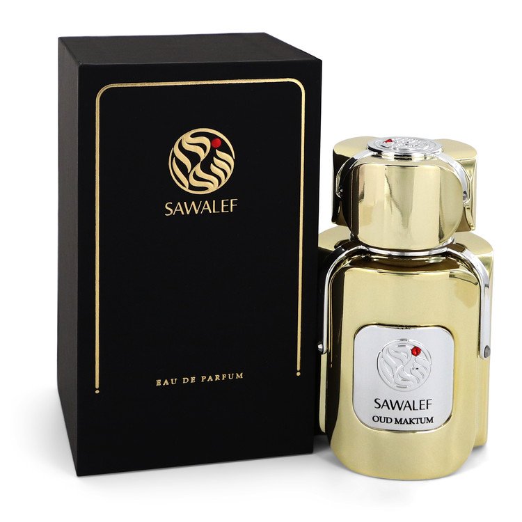 Oud Maktum Eau De Parfum Spray By Sawalef 3.4 oz Eau De Parfum Spray