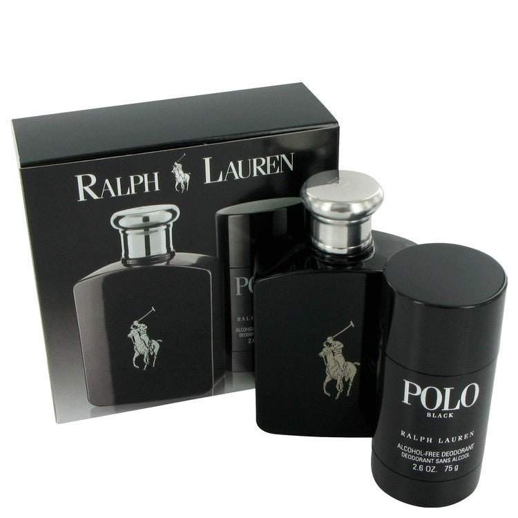 Polo Black Gift Set By Ralph Lauren 4.2 oz Eau De Toilette Spray + 2.6 oz Deodorant Stick