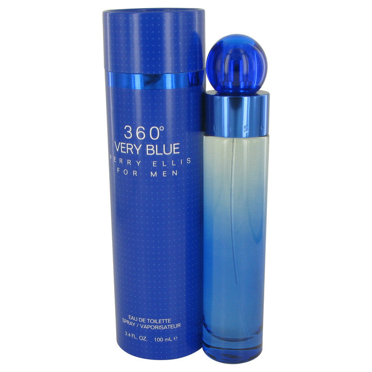 Perry Ellis 360 Very Blue Eau De Toilette Spray By Perry Ellis 3.4 oz Eau De Toilette Spray