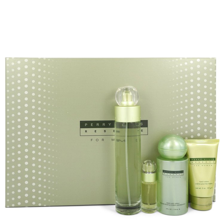 Perry Ellis Reserve Gift Set By Perry Ellis 3.4 oz Eau De Parfum Spray + 4 oz Body Mist + 2 oz Hand Cream + .25 oz Mini EDP Spray