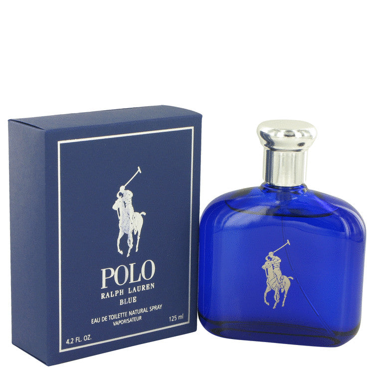 Polo Blue Eau De Toilette Spray By Ralph Lauren 4.2 oz Eau De Toilette Spray