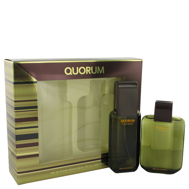 Quorum Gift Set By Antonio Puig 3.3 oz Eau De Toilette Spray + 3.3 oz After Shave