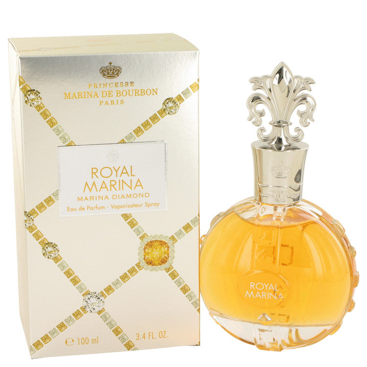 Royal Marina Diamond Eau De Parfum Spray By Marina De Bourbon 3.4 oz Eau De Parfum Spray