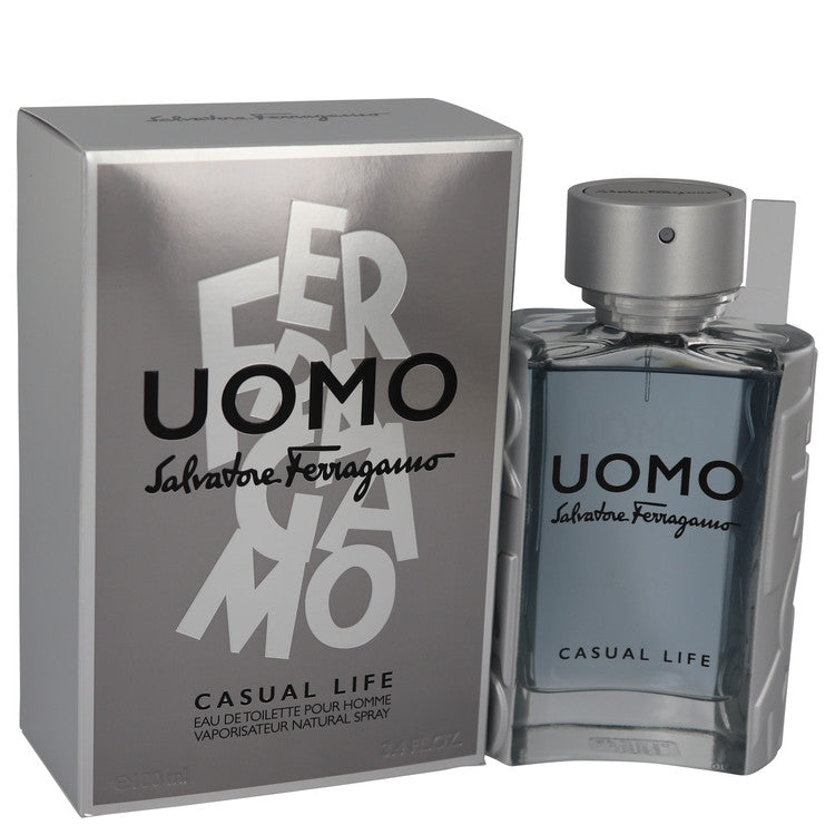 Salvatore Ferragamo Uomo Casual Life Eau De Toilette Spray By Salvatore Ferragamo 3.4 oz Eau De Toilette Spray